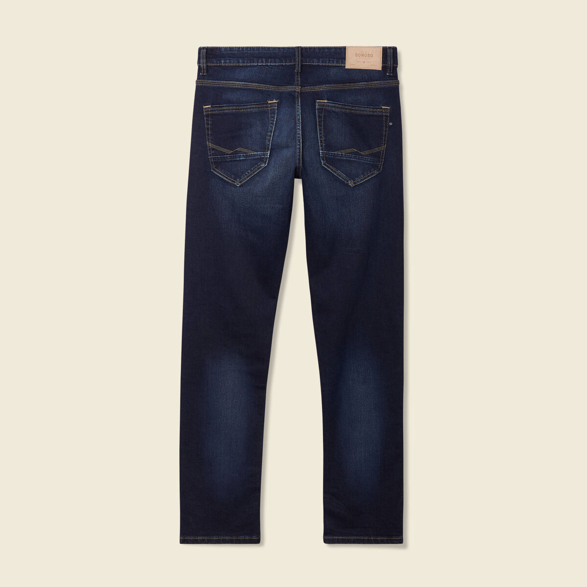 Jeans straight éco-responsable denim brut homme