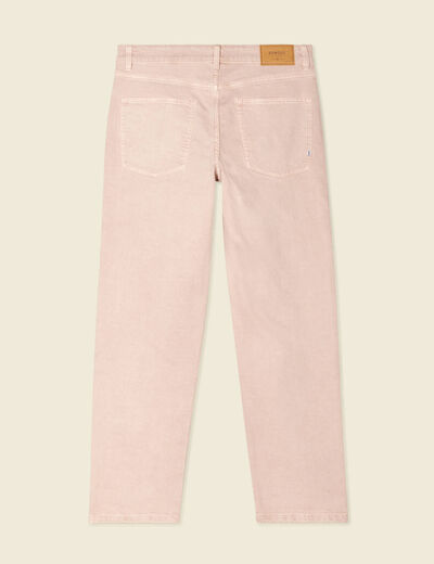 Jeans relax 5 poches rose homme