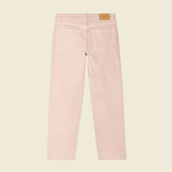 Jeans relax 5 poches rose homme