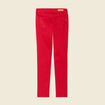 Pantalon slim rouge foncé femme