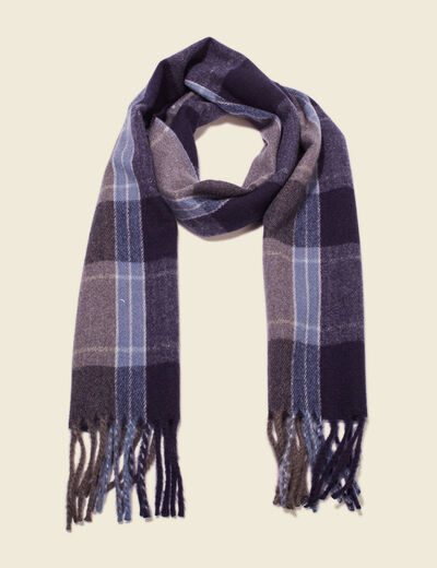 Écharpe à franges bleu clair homme