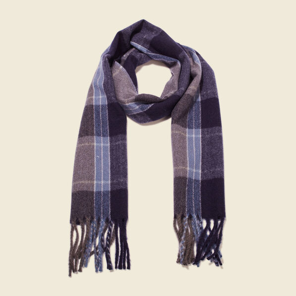 Écharpe à franges bleu clair homme