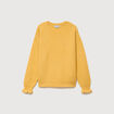 Pull droit col rond manches longues jaune femme