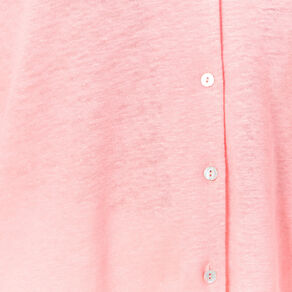 Chemise manches courtes rose femme