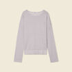 Pull manches longues gris clair femme