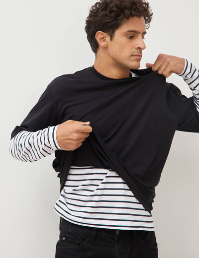 T-shirt manches courtes noir homme