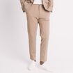 Pantalon chino stretch taupe homme