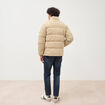 Doudoune manches longues en velours beige homme