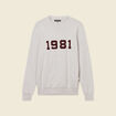 Pull manches longues col rond gris foncé homme