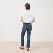 Jeans slim taille standard 7/8&egrave;me bleu femme