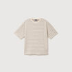 T-shirt col rond manches courtes ecru homme
