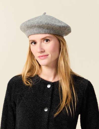 Béret gris femme