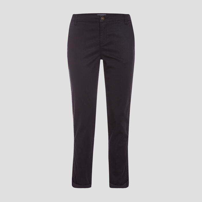 Pantalon chino Instinct noir femme