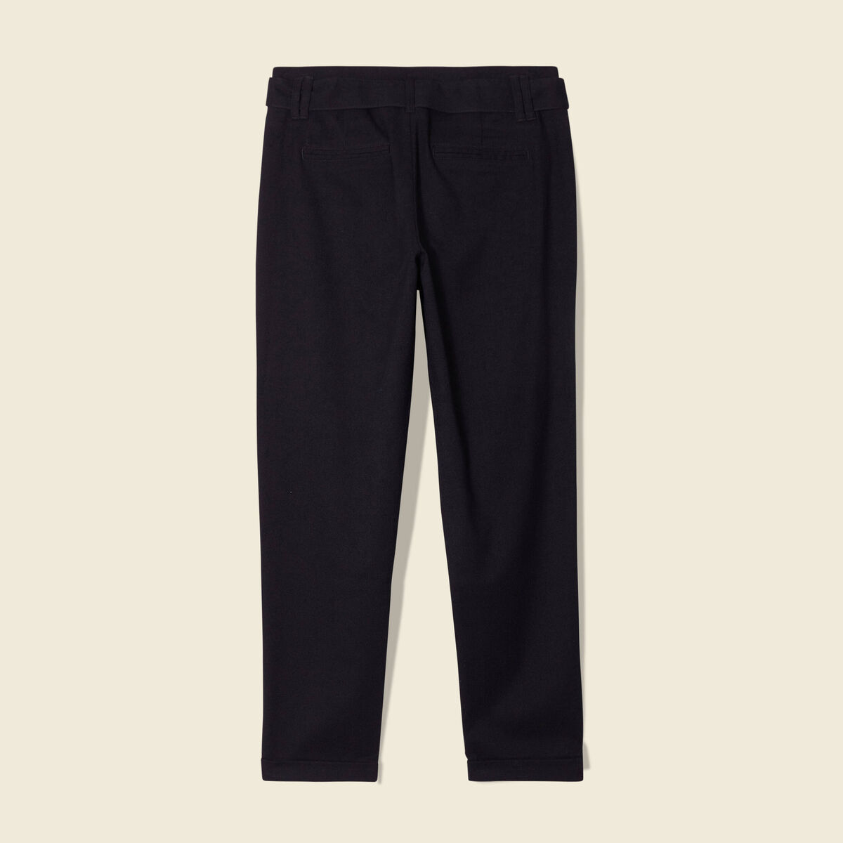 Pantalon paperbag noir femme