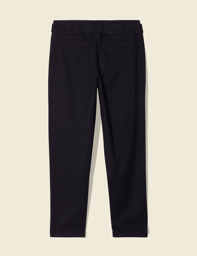 Pantalon paperbag noir femme