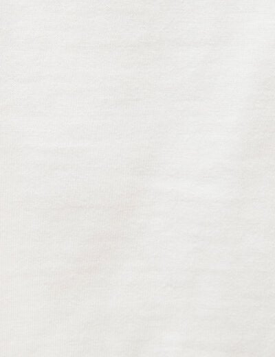 T-shirt ample col rond manches courtes ecru homme