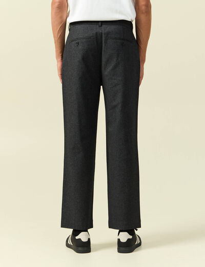 Pantalon chino large longueur 32 gris fonc&eacute; homme