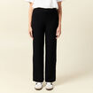 Pantalon loose taille haute fluide noir femme