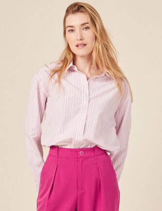 Chemise éco-responsable mauve femme