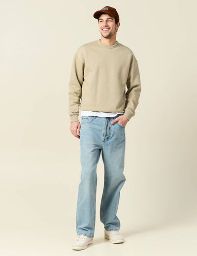 Jeans large 5 poches denim dirty homme
