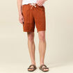 Bermuda droit à coulisse marron cognac homme