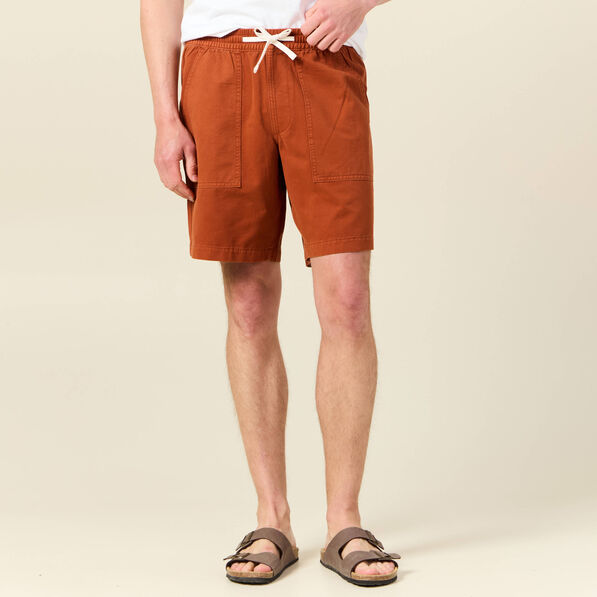 Bermuda droit à coulisse marron cognac homme
