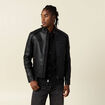 Veste biker simili cuir noir homme