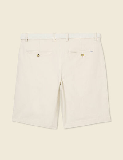 Bermuda droit chino ceinture sable homme