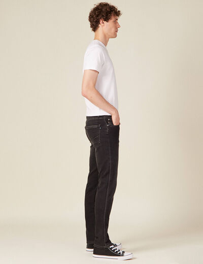 Jeans straight ultra stretch denim noir homme