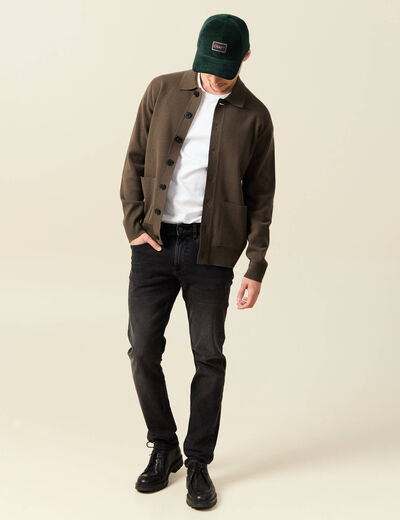 Jeans slim 5 poches longueur 32 denim noir homme