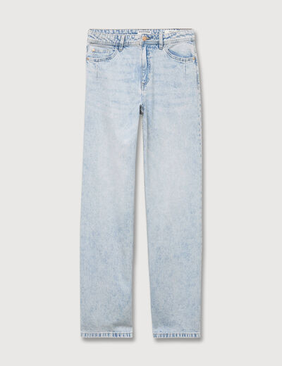 Jeans large taille standard denim snow bleu femme