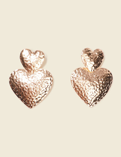 Boucles d'oreilles pendantes couleur or femme