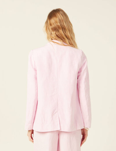 Veste blazer éco-responsable rose poudrée femme