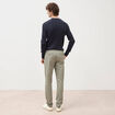 Pantalon chino slim vert kaki homme