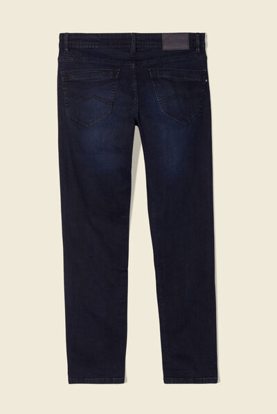 Jeans slim éco-responsable denim blue black homme