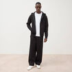 Sweat ample &agrave; capuche manches longues noir homme