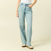 Jeans large taille standard bleu femme