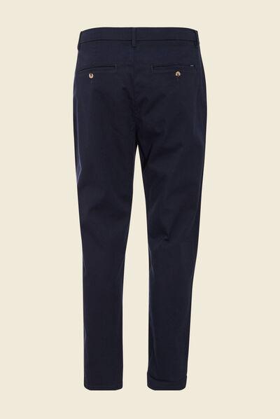 Pantalon chino 7/8ème bleu marine homme