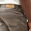 Jeans straight longueur 34 denim marron homme