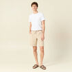 Short droit &agrave; coulisse sable homme