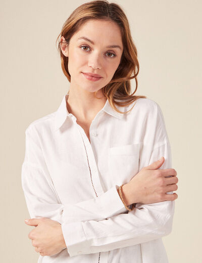 Chemise éco-responsable blanc femme
