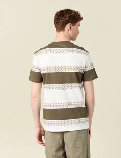 T-shirt manches courtes vert kaki homme