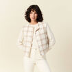 Gilet sans manches r&eacute;versible creme femme