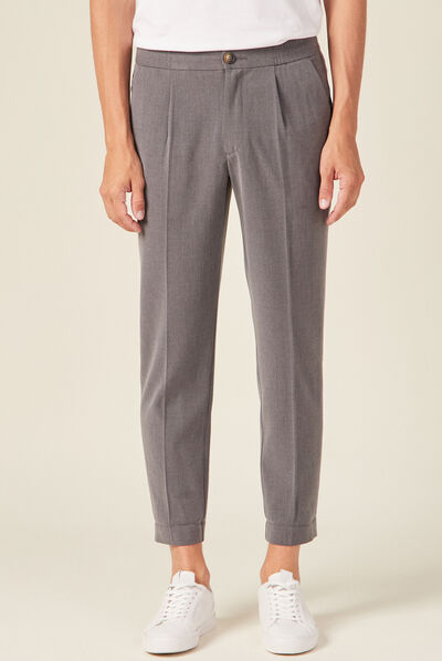 Pantalon chino jogger gris homme