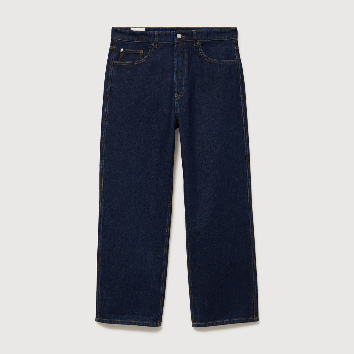 Jeans large 5 poches longueur 32 denim brut clean homme