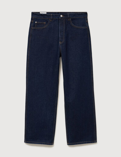 Jeans large 5 poches longueur 32 denim brut clean homme