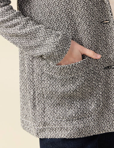 Gilet manches 3/4 ecru femme