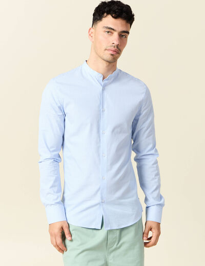 Chemise manches longues bleu ciel homme