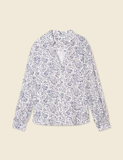 Blouse manches longues blanc femme