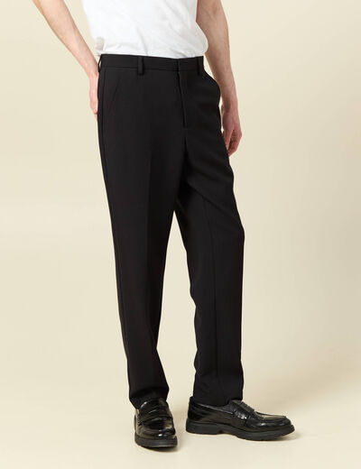 Pantalon slim cigarette noir homme